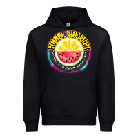 Black Hello Summer Urban Hoodie - CowhideDigitalArt