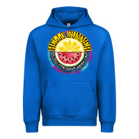 Cobalt Hello Summer Urban Hoodie - CowhideDigitalArt