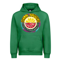 Emerald Hello Summer Urban Hoodie - CowhideDigitalArt