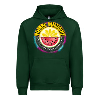 Forest Green Hello Summer Urban Hoodie - CowhideDigitalArt