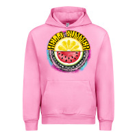 Fuchsia Pink Hello Summer Urban Hoodie - CowhideDigitalArt