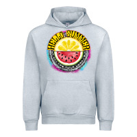 Heather Grey Hello Summer Urban Hoodie - CowhideDigitalArt