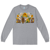 Heather Grey bee kind Long Sleeve Tee - Artiststas