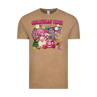 Vintage Coffee retro pink christmas vibes Vintage Tee - MaliasSmallBusiness