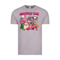 Vintage Zinc retro pink christmas vibes Vintage Tee - MaliasSmallBusiness