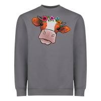 Storm Cow With Flowers Heavyweight Sweatshirt - Bettercallsaul