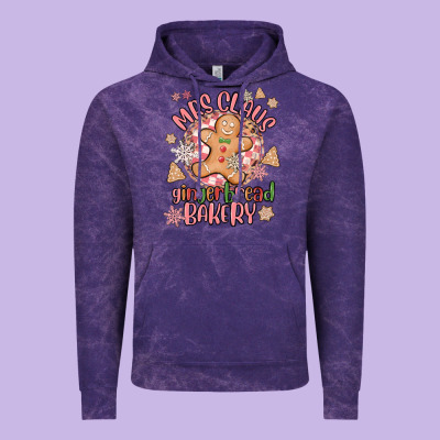 Mrs Claus Gingerbread Bakery Vintage Hoodie Designed By Maliassmallbusiness
