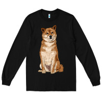 Black shiba inu Long Sleeve Tee - RanaPortraitStore