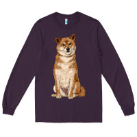Plum shiba inu Long Sleeve Tee - RanaPortraitStore