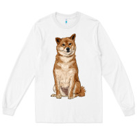 White shiba inu Long Sleeve Tee - RanaPortraitStore