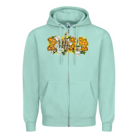 Seafoam 2024 skeleton middle finger new year Zipper Hoodie - CowGirlArtShop
