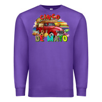 Purple Cinco de mayo truck Premium Sweatshirt - FaDigitalArtStudio