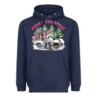 Navy merry christmas gnomies Heavyweight Hoodie - FaDigitalArtStudio