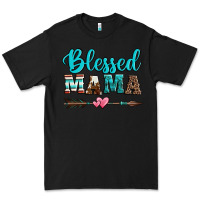 Black blessed mama serape cowhide turquoise Premium Tee - Jasminsmagicworld