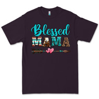 Plum blessed mama serape cowhide turquoise Premium Tee - Jasminsmagicworld