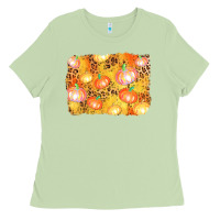 Matcha fall pumpkin background Ladies Tee - AdoDesignShop