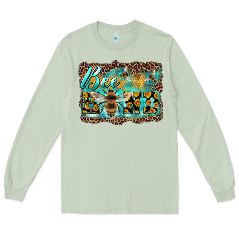 Bee Kind With Sunflower And Leopard Background Long Sleeve Tee by Artiststas | Teevron