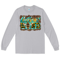 Moon Dust bee kind with sunflower and leopard background Long Sleeve Tee - Artiststas