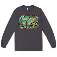 Smoke bee kind with sunflower and leopard background Long Sleeve Tee - Artiststas