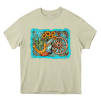 Mossy western wooden wheel cowboy boots Heavy Core Tee - AdoDesignShop