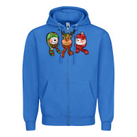 Christmas Reindeer Polar Bear Snowman Zipper Hoodie | Teevron