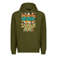Army Green Western Mama can cooler Mother's Day Premium Hoodie - HowdyJamesFarm