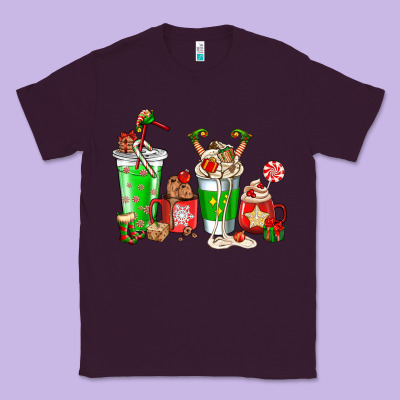Elf Coffee Cups Classic Tee Designed By Nancycooperartshop
