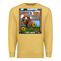 Antique Gold western just a girl who loves horses Premium Sweatshirt - OliviaCreatesArt