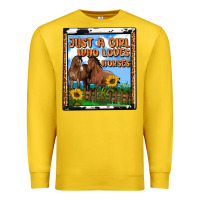 Lemon western just a girl who loves horses Premium Sweatshirt - OliviaCreatesArt