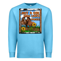 Western Just A Girl Who Loves Horses Premium Sweatshirt | Teevron