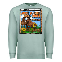 Seafoam western just a girl who loves horses Premium Sweatshirt - OliviaCreatesArt
