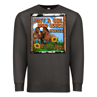 Smoke western just a girl who loves horses Premium Sweatshirt - OliviaCreatesArt