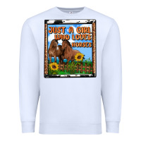 White western just a girl who loves horses Premium Sweatshirt - OliviaCreatesArt