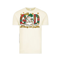 Vintage Arctic With God all things are possible with snowman Vintage Tee - NancyCooperArtShop