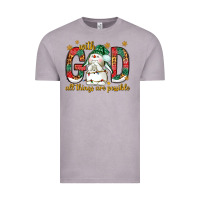 Vintage Zinc With God all things are possible with snowman Vintage Tee - NancyCooperArtShop