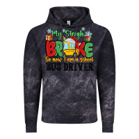 Cloud Black my sleigh broke so now i am a school bus driver Vintage Hoodie - MaliasSmallBusiness
