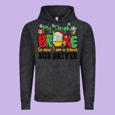 My Sleigh Broke So Now I Am A School Bus Driver Vintage Hoodie Designed By Maliassmallbusiness