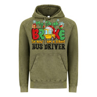 Vintage Olive my sleigh broke so now i am a school bus driver Vintage Hoodie - MaliasSmallBusiness