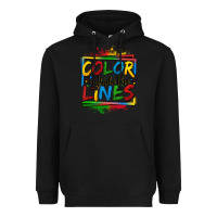Black color outside the lines autism Heavyweight Hoodie - OliviaCreatesArt