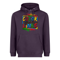 Plum color outside the lines autism Heavyweight Hoodie - OliviaCreatesArt