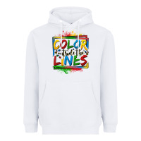 White color outside the lines autism Heavyweight Hoodie - OliviaCreatesArt
