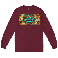Burgundy be kind bees license plate Long Sleeve Tee - Artiststas