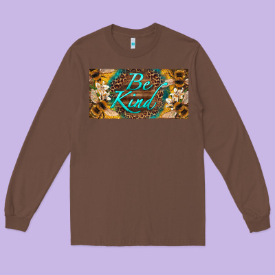Be Kind Bees License Plate Long Sleeve Tee Designed By Artiststas