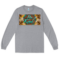 Heather Grey be kind bees license plate Long Sleeve Tee - Artiststas