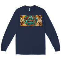 Navy be kind bees license plate Long Sleeve Tee - Artiststas