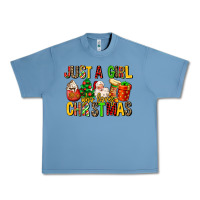 Pebble Blue just a girl who loves christmas Urban Heavy Tee - MaliasSmallBusiness