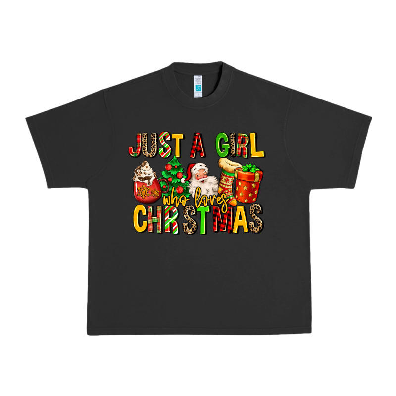 Just A Girl Who Loves Christmas Urban Heavy Tee by MaliasSmallBusiness | Teevron