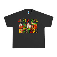 Pigment Black just a girl who loves christmas Urban Heavy Tee - MaliasSmallBusiness