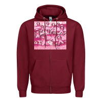 Burgundy ribbon Zipper Hoodie - CowGirlArtShop