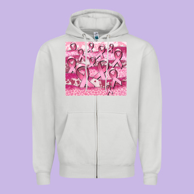 Ribbon Zipper Hoodie Designed By Cowgirlartshop